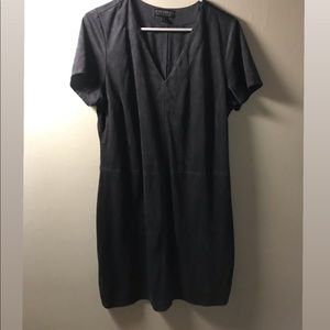 Grey Suede BodyCon Dress. 1x